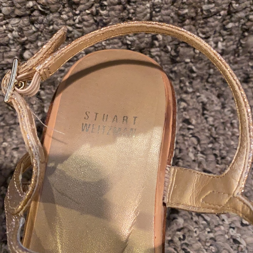 Stuart Weitzman Platform Glitter Espadrilles Size… - image 4